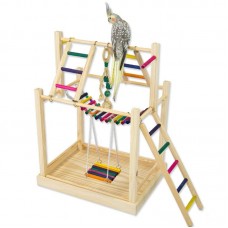 89365 - Brinquedo Parquinho Playground de Madeira para Calopsita, Pássaros, Aves | Golden Pets