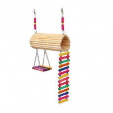 89326 - Brinquedo Parquinho Playground Supenso de Madeira para Calopsita, Pássaros, Aves | Golden Pets