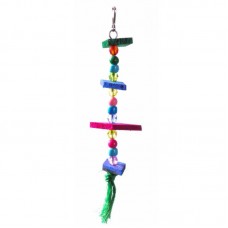 84219 - Brinquedo Bastão Balão de Madeira e Miçangas Coloridas