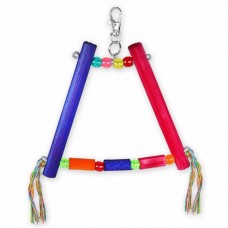 89346 - Brinquedo Balanço Trapézio de Madeira Colorido | Golden Pets