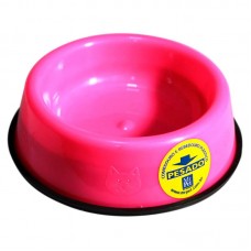 89619 - Comedouro Mr Pet 120ml de Plástico Rosa Mini Pesado para Gato