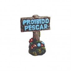 77115 - PLACA PROIBIDO PESCAR DECORADA T-86D