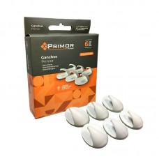 94112 - GANCHO PLAST ADESIVO P/TELA C/6UN