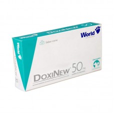 94302 - Antimicrobiano Doxinew 50mg Doxiciclina Sabor Carne I 14 Comprimidos