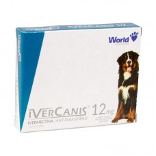 81506 - Antiparasitário Ivercanis 12mg Ivermectina para Cães I 4 Comprimidos