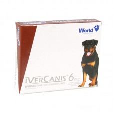79919 - Antiparasitário Ivercanis 6mg Ivermectina para Cães I 4 Comprimidos