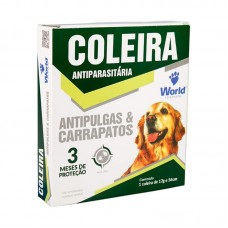 77118 - Coleira World 56cm Antipulgas e Carrapatos para Cães