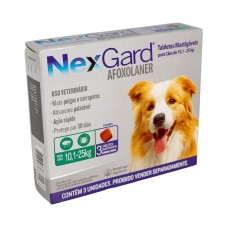95244 - Antiparasitário Nexgard para Cães de 10,1 a 25kg I 3 Tabletes Mastigáveis