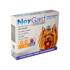 95479 - Antiparasitário Nexgard para Cães de 2 a 4kg I 3 Tabletes Mastigáveis