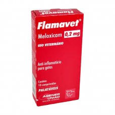 95414 - Anti-Inflamatório Flamavet 0,2mg Meloxicam l 10 Comprimidos