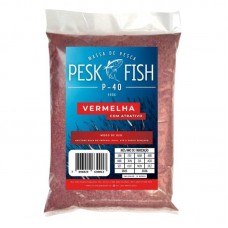 98211 - Massa de Pesca Pesk Fish P-40 500g Vermelha com Atrativo
