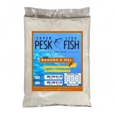 98222 - Isca em Pó Super Liga Pesca Pesk Fish 350g para Peixe Sabor Banana e Mel