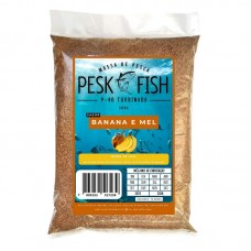 98209 - MASSA PARA PESCA TURBINADA SABOR BANANA E MEL, DEVE SER HIDRATADA COM AGUA LOCAL E PACOTE COM 500 G