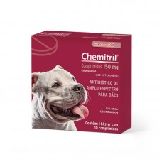 71166 - Antibiótico Chemitril 150mg Enrofloxacino I 10 Comprimidos