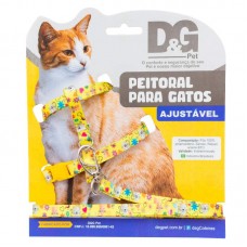 90997 - CONJ PEITO E GUIA SEDA P/GATO CLUB