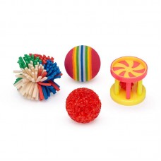 97039 - BRINQ PLAST BOLA DIVERSOS C/GUIZO 4UN