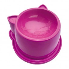 97373 - Comedouro Anatômico Durapets 250ml Gato Luxo de Plástico Rosa