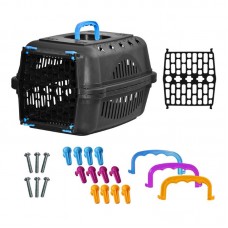 97378 - Caixa de Transporte Durapets N°1 Black Smarth de Plástico Colors 