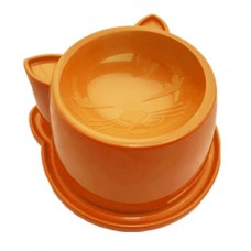 97379 - Comedouro Anatômico Durapets 250ml Gato Luxo de Plástico Laranja