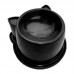 Comedouro Anatômico Durapets 250ml Gato Luxo de Plástico Preto