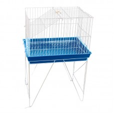 97502 - Viveiro Opção Pet de Arame Branco e Azul para Coelho